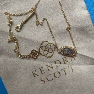 Kendra Scott Elisa Drusy Silver and Gold Necklace